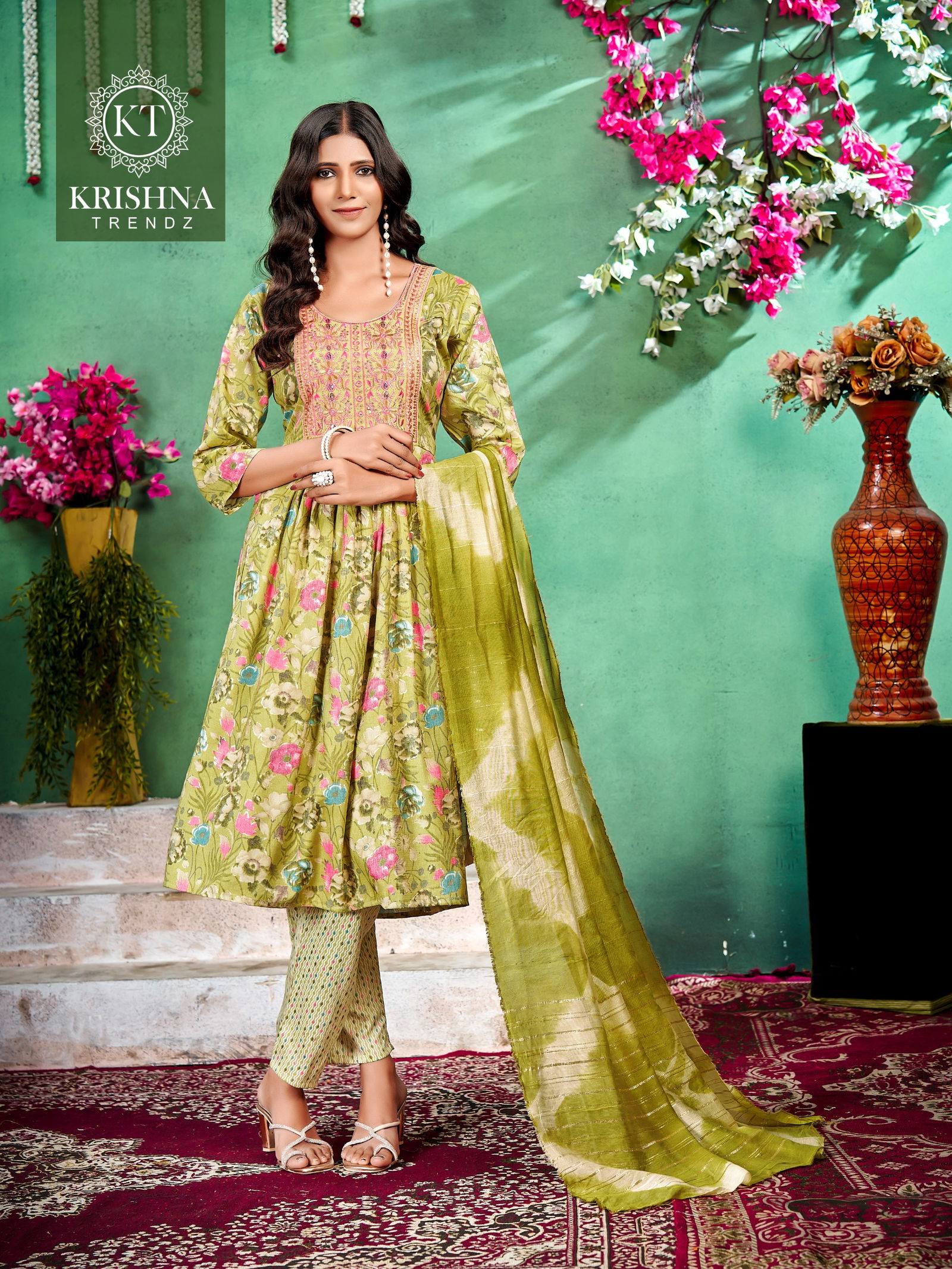 Pashmina Vol 2 By Krishna Capsule Printed Kurti With Bottom Dupatta Wholesale Price In Surat
